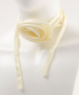 WEGO Lサテンローズチョーカー オフホワイト