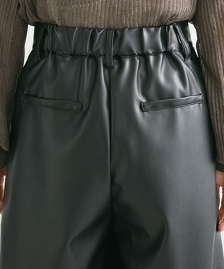 Green Parks レザーショートパンツ Black