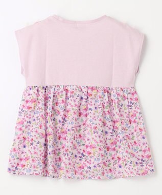 ANY KIDS バックシャン Tシャツ ピンク×花柄