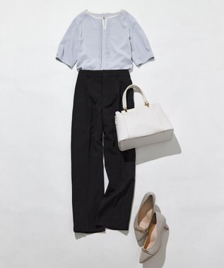 ANY SIS 【UVカット・接触冷感】ドライタッチクール テーパードパンツ ブラック