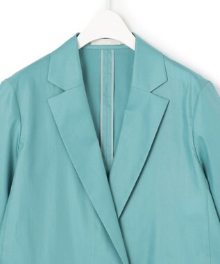 ICB 【接触冷感・洗える】エステルラミーチンツ ハーフスリーブジャケット セルリアン系