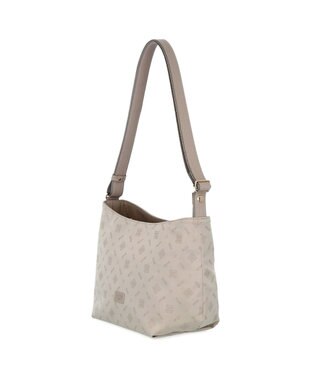 IBIZA ロゴナイロン　ショルダーバッグ ピンクベージュ