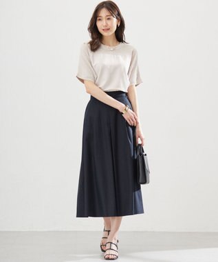 組曲 S リネンレーヨン スカート ネイビー系