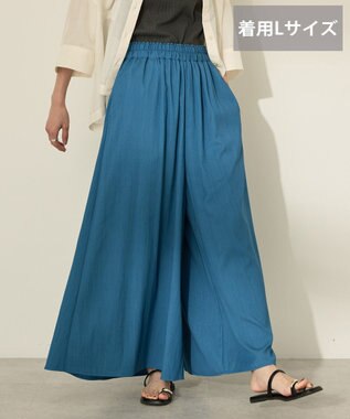 AMERICAN HOLIC (選べる丈２サイズ)接触冷感ギャザースカーチョ【WEB限定カラー有り】 Blue