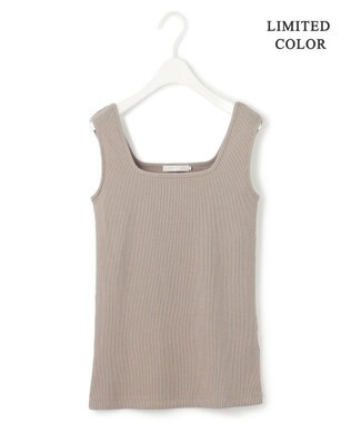 ICB 【新色追加・WEB限定カラーあり・洗える】ブロードステッチリブ タンクトップ モカラメ系［WEB限定］