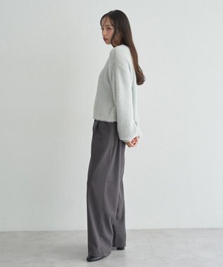 earth music&ecology Ｗフェイスシャギープルオーバー Light Gray