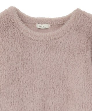 earth music&ecology Ｗフェイスシャギープルオーバー Pink