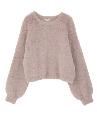 earth music&ecology Ｗフェイスシャギープルオーバー Pink