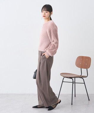 earth music&ecology Ｗフェイスシャギープルオーバー Pink