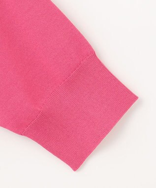 組曲 【5色展開・洗える】MINA半袖 カラーカーディガン オールドローズ系