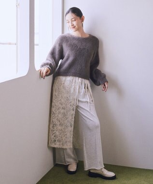 earth music&ecology Ｗフェイスシャギープルオーバー Mocha