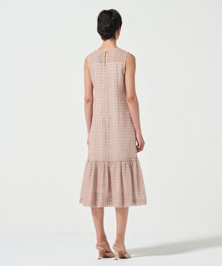 GRACE CONTINENTAL チュールチェックワンピース ベージュ