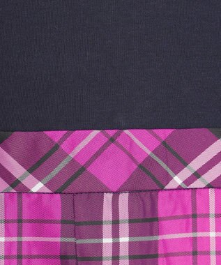 組曲 KIDS 【150-160㎝】チェックタフタドッキング ワンピース ベリーピンク系
