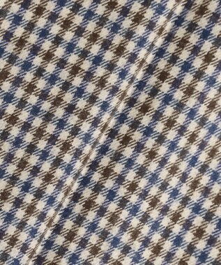 23区 ウールミルドストレッチチェック テーパードパンツ キャメルチェック