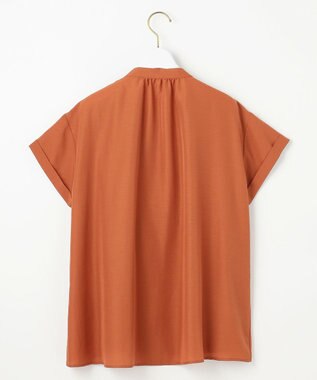 ANY SIS L 【洗える】バンドカラーレイヤード ブラウス テラコッタ