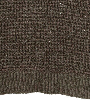 CRAFT STANDARD BOUTIQUE ワッフル編み短丈ニットベスト Khaki