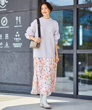 自由区 L 【洗える】ウールカシミヤ ハイネックニット (検索番号:JL27) アイボリー系