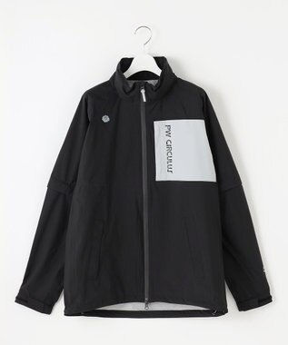 PW CIRCULUS 【 耐水圧20000mm  / レイン対応 】【UNISEX】防水レインウエアセット ゴルフ ブラック系