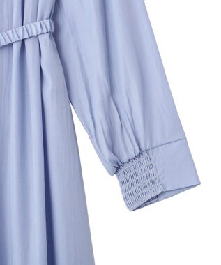 YECCA VECCA ベルト付きギャザーワンピース Blue