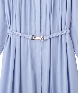 YECCA VECCA ベルト付きギャザーワンピース Blue