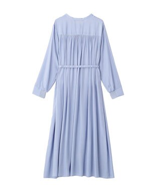 YECCA VECCA ベルト付きギャザーワンピース Blue