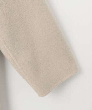 自由区 【リバーシブル】ウールリバー ノーカラーロングコート キャメル系