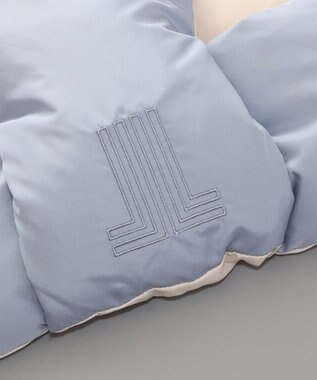 AURORA 【 LANVIN COLLECTION（ランバン コレクション） 】 リバーシブル中綿マフラー サックス