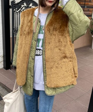  フェイクファーBIGベスト