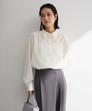 Green Parks レイヤード風ＢＩＧシャツ Off White