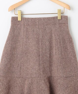 組曲 ネコアシツイードセミフレア スカート ダークブラウン系
