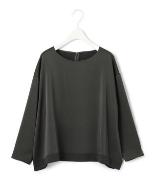 ICB 【WEB限定カラーあり・洗える】Calm プルオーバーブラウス チャコールグレー系