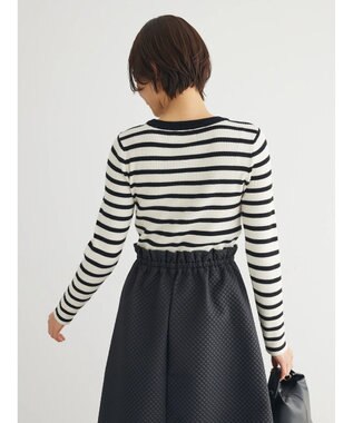 Green Parks ・ＥＬＥＮＣＡＲＥ　ＤＵＥニット＆ジャカードワンピース Border