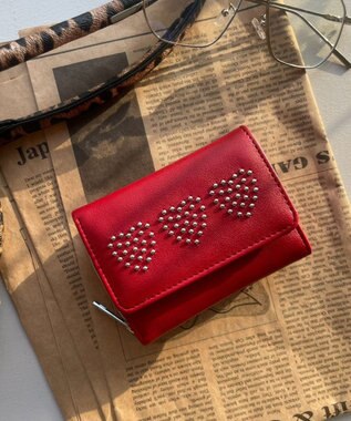 WEGO スタッズデザインウォレット レッド