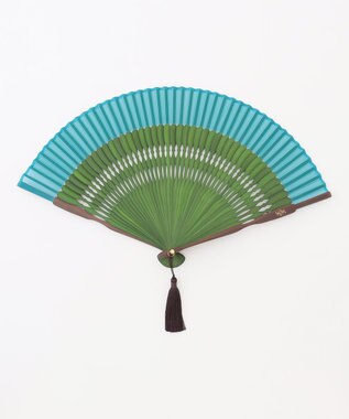 自由区 カラーブロック 扇子