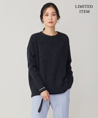 ICB L 【WEB限定】ファインメリノバルキー プルオーバー チャコール系