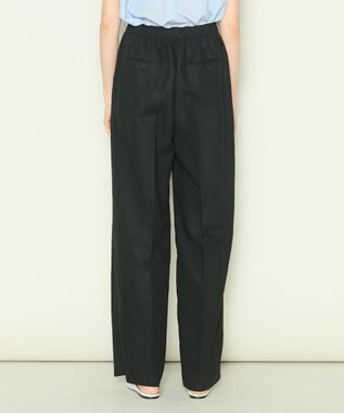 JOSEPH 【洗える】ボイルコットン　ワイドトラウザーズ Black