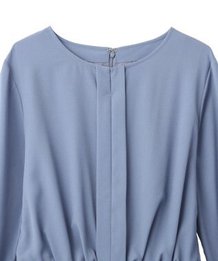 YECCA VECCA ジョーゼットプリーツワンピース Blue