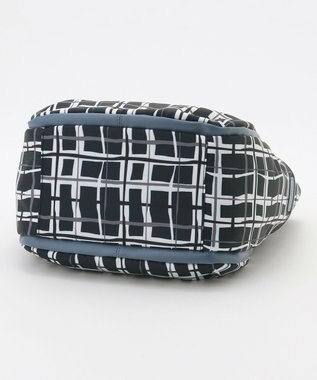 Y'SACCS ドローイングチェックトートバッグ ネイビー