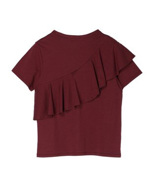 earth music&ecology フロントフリルプルオーバー Bordeaux