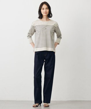 J.PRESS LADIES L 【洗える】BASIC STRETCH DENIM ボーイフィット デニム インディゴ系
