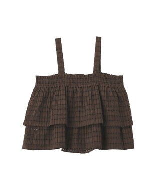 AMERICAN HOLIC シアーチェックビスチェ Brown