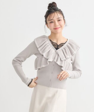 earth music&ecology あったか２ｗａｙレースプルオーバー Black