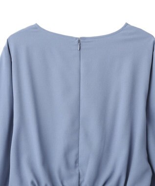 YECCA VECCA ジョーゼットプリーツワンピース Blue