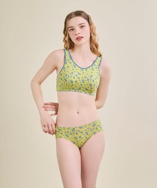 une nana cool ナイトアップブラ MADE WITH LIBERTY FABRIC クリアイエロー