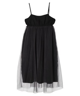 Green Parks ２ＷＡＹラメチュールキャミワンピース Black