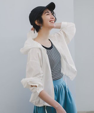 ANY L 【新色追加】ラウンドタンクトップ オフ×ブラック