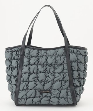 LA BAGAGERIE ポップコーンキルト2WAYトート Mサイズ ダークグレー