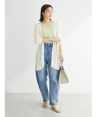 Green Parks 推しニット　ゆったりミドル丈カーディガン Off White