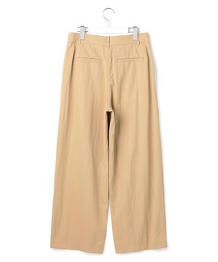 ICB ナイロンツイルチノ ワイドストレートパンツ ベージュ