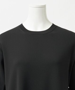 23区 L 【R(アール)】ナイロンタフタドッキング ニットワンピース ブラック系